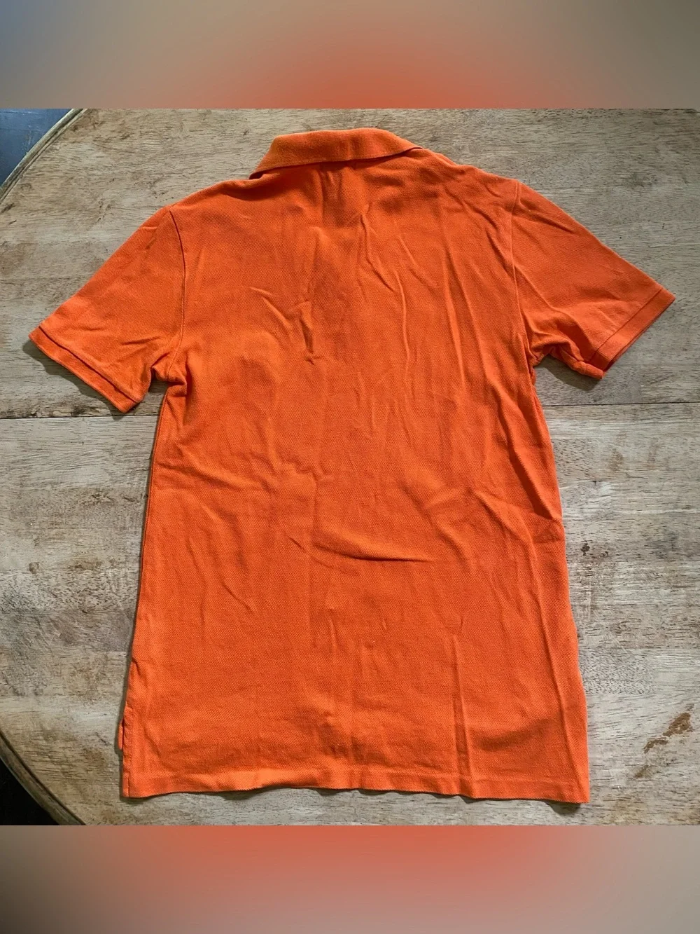 Vintage Polo Ralph Lauren Big Boys’ Sz L (14-16) Orange Iconic Mesh Polo Shirt